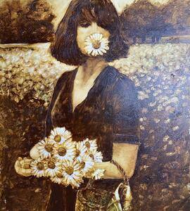 The lady with camomiles